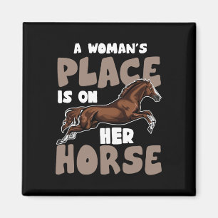 Imán Un Lugar Para Mujeres Está En Su Caballo - Ecuestr