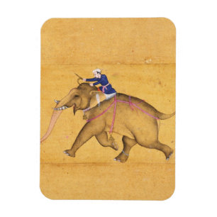 Imán Un Mahout que monta un elefante, del Clive grande