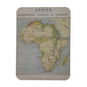 Imán Un mapa de África para ilustrar los viajes de