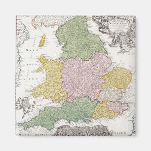 Imán Un mapa de Inglaterra el 1760