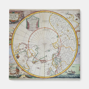 Imán Un mapa del Polo Norte