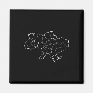 Imán Un mapa ucraniano país Ucrania