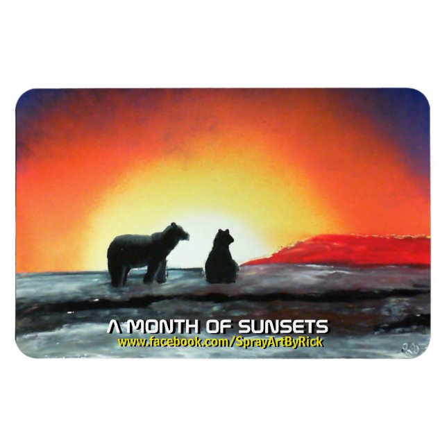 Imán Un mes de atardeceres (Horizontal)