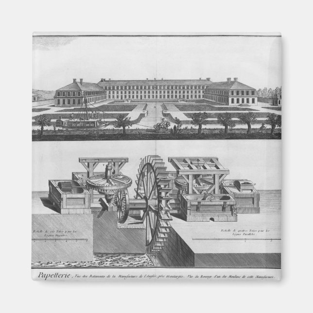 Imán Un molino de papel (Frente)