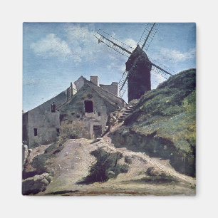 Imán Un molino de viento en Montmartre, 1840-45