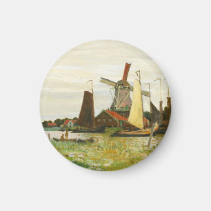 Imán Un molino de viento en Zaandam Claude Monet