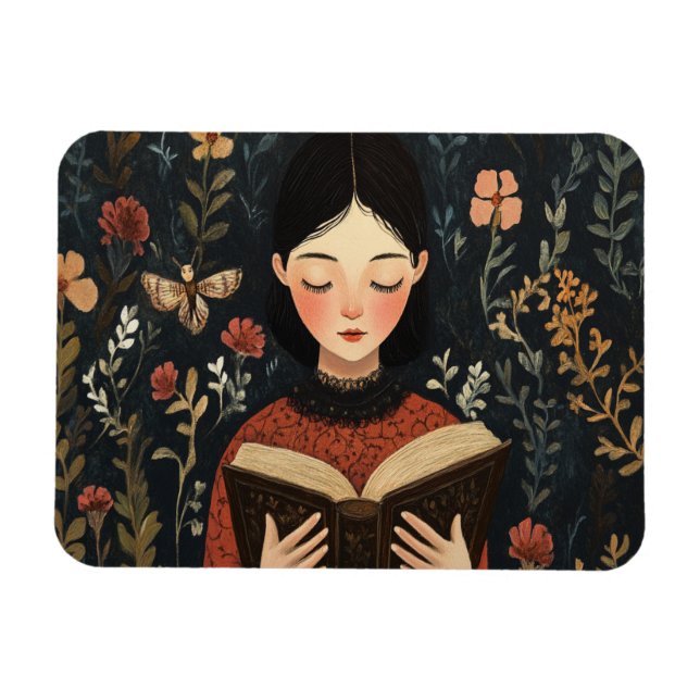 Imán Un momento tranquilo con un libro (Horizontal)