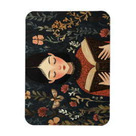 Imán Un momento tranquilo con un libro