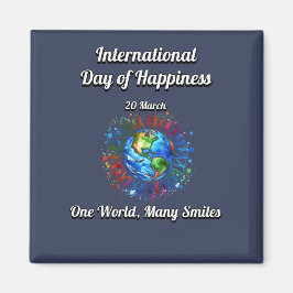 Imán Un Mundo Muchas Sonrisas. Día de la Felicidad.