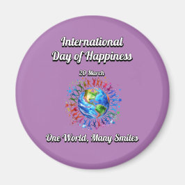 Imán Un Mundo Muchas Sonrisas. Día de la Felicidad.