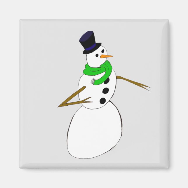 Imán un muñeco de nieve (Frente)