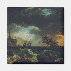 Imán Un naufragio en mares tormentosos de Claude-Joseph