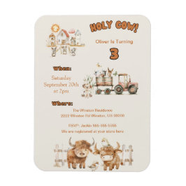 Imán Un niño o Chica de fiesta de cumpleaños con temáti