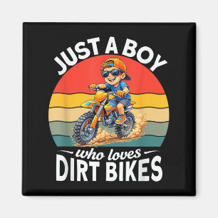 Imán un Niño que Ama las Bicicletas de Tierra Motocross
