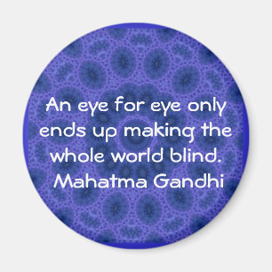 Imán Un ojo para la cita de Gandhi del ojo…