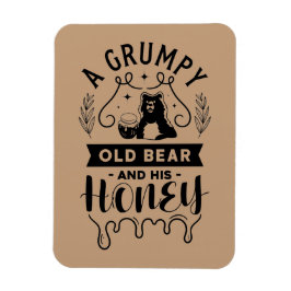 Imán Un Oso Viejo Gruñón Y Su Miel
