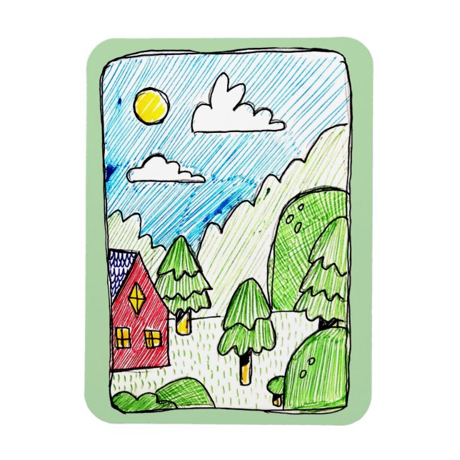 Imán Un paisaje encantador (Vertical)