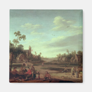 Imán Un paisaje enselvado del río, 1646