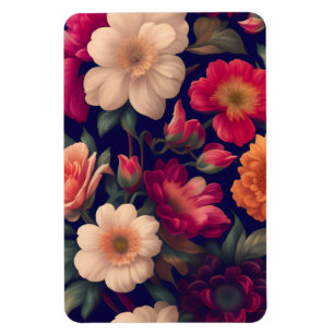 Imán Un papel pintado con un patrón floral