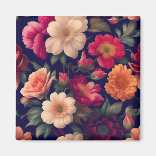 Imán Un papel pintado con un patrón floral