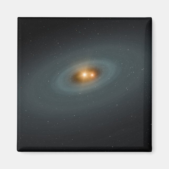 Imán Un par de estrellas apretado y un disco circundant (Frente)
