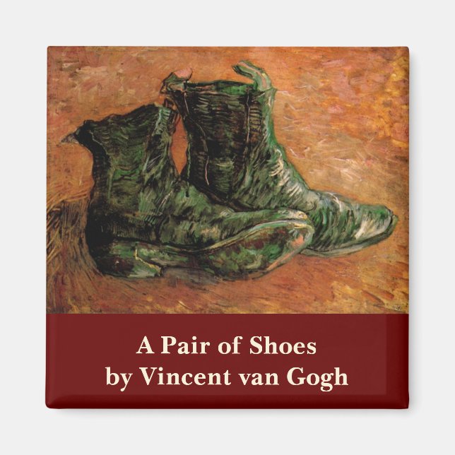 Imán Un par de zapatos por Vincent van Gogh (Frente)