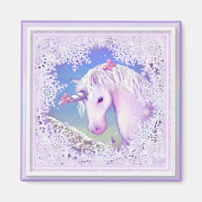 Imán Un paraíso violeta y nieve (Frente)