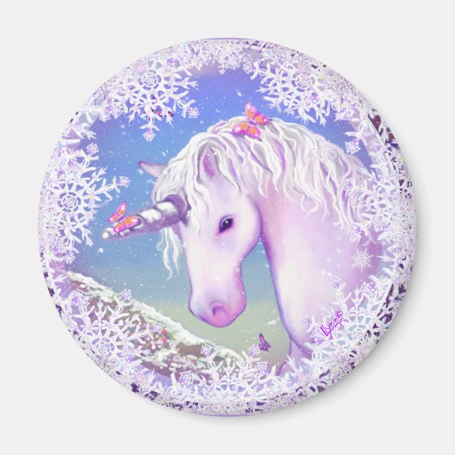 Imán Un paraíso violeta y nieve (Frente)