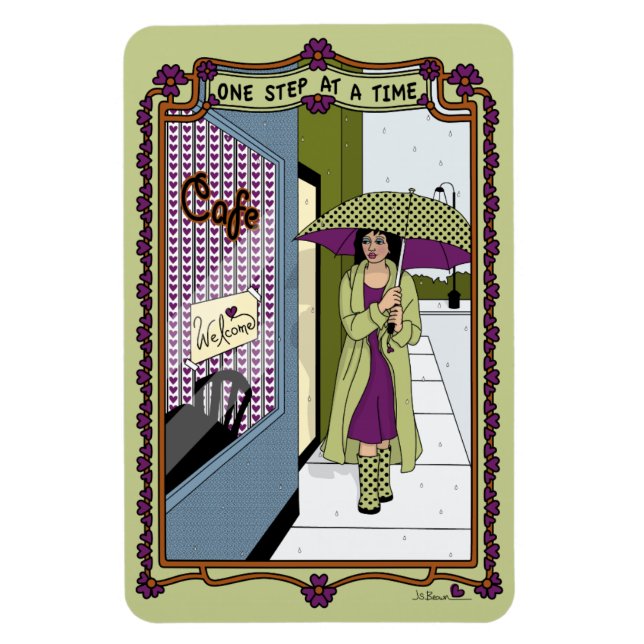 Imán Un paso en un refrigerador Time_A_4x6 (Vertical)