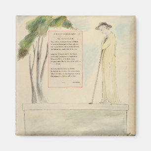 Imán Un pastor leyendo el epitafio, de Elegy Written