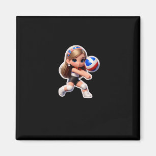 Imán Un Pegatina deportivo de voleibol Chica muy hábil
