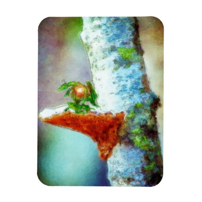 Imán Un pequeño dragón duerme (Vertical)