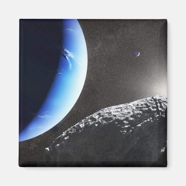 Imán Un Pequeño Hippocamp De La Luna De Neptuno. (Frente)