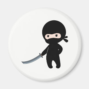 Imán Un pequeño Ninja enojado