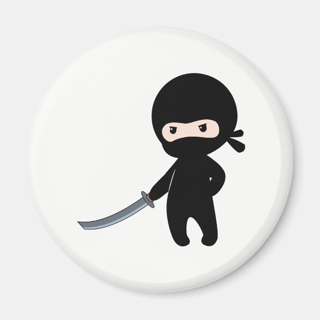 Imán Un pequeño Ninja enojado (Frente)