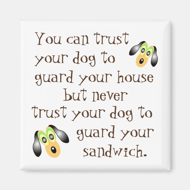 Imán Un Personalizado de cachorros y un perro gracioso  (Frente)