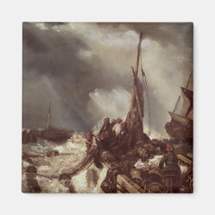 Imán Un pescador que tira en una red, 1868