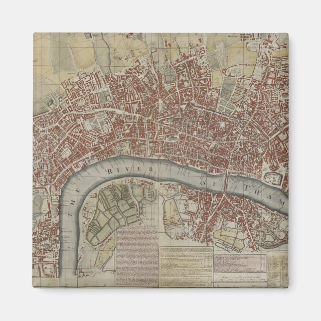 Imán Un plan nuevo y exacto de las ciudades de Londres  (Frente)