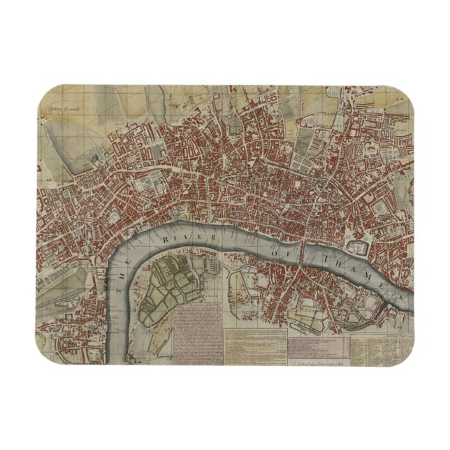 Imán Un plan nuevo y exacto de las ciudades de Londres  (Horizontal)