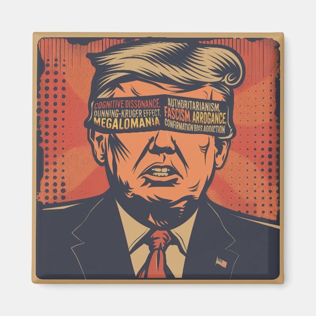 Imán Un presidente con los ojos vendados por problemas  (Frente)