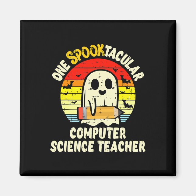 Imán Un profesor de informática espeluznante de Hallowe (Frente)