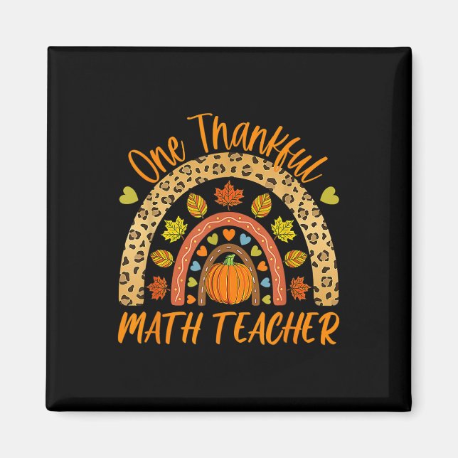 Imán Un profesor de matemáticas agradecido gracias otoñ (Frente)