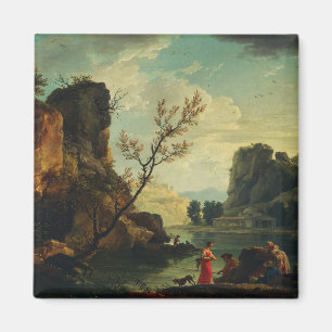 Imán Un río con pescadores de Joseph Vernet 