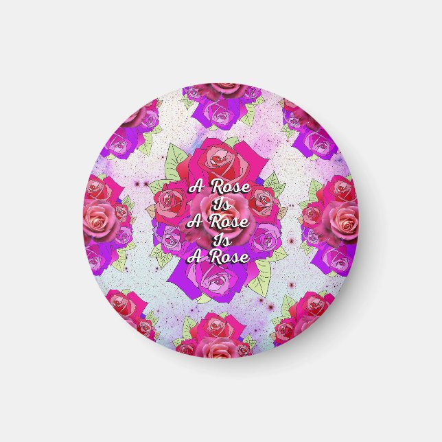 Imán Un Rosa es un Rosa es un Rosa (Frente)