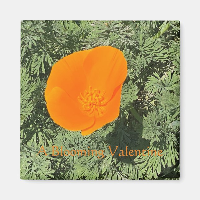 Imán Un San Valentín floreciente (Frente)