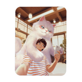 Imán Un selfie con el gigante esponjoso