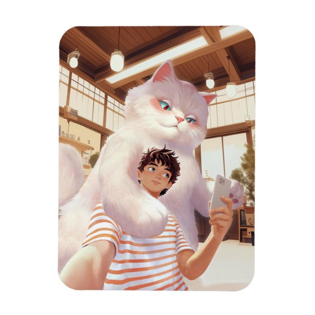 Imán Un selfie con el gigante esponjoso (Vertical)