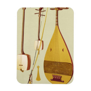 Imán Un shamisen, un kokyu y un biwa, japonés, de 'Mu