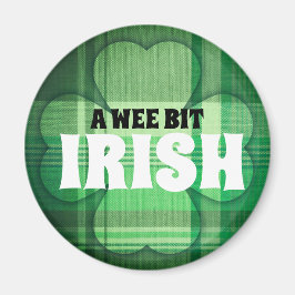 Imán Un shamrock verde de Wee Bit Irlandés