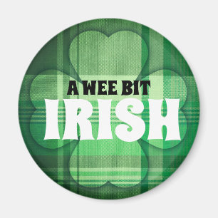 Imán Un shamrock verde de Wee Bit Irlandés